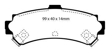 EBC Blackstuff Bremsbeläge DP1067 für Nissan Almera 1 N15 2.0 D hinten