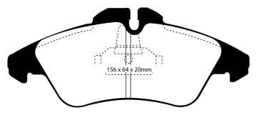 EBC Blackstuff Bremsbeläge DP1071/2 für VW LT 2 28-35 2DM 2.5 TDI vorne