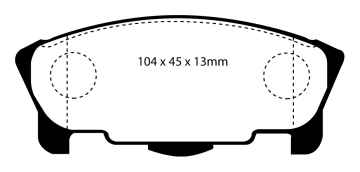 EBC Blackstuff Bremsbeläge DP1120 für Daihatsu Move L6, L9 0.8 vorne