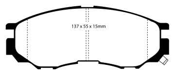 EBC Blackstuff Bremsbeläge DP1124 für Mitsubishi L 200 (2) KT 2.0 vorne