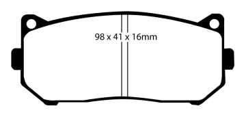 EBC Blackstuff Bremsbeläge DP1235 für Kia Shuma 1 FB 1.5i 16V hinten