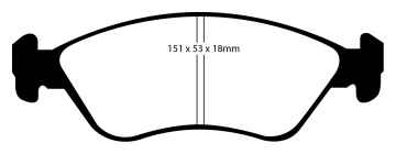 EBC Blackstuff Bremsbeläge DP1356 für Kia Clarus K9A 1.8i 16V vorne