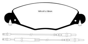 EBC Greenstuff 2000 Bremsbeläge DP21372 für Citroën C5 RC_ 2.2 HDi vorne