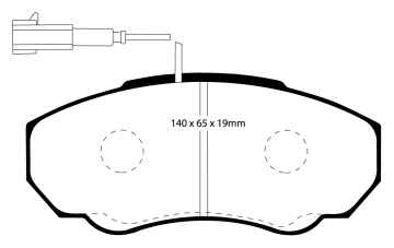 EBC Blackstuff Bremsbeläge DP1380 für Peugeot Boxer 2 244 2.8 HDi 4x4 vorne