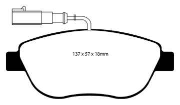 EBC Blackstuff Bremsbeläge DP1383 für Abarth 500C / 595C 312_ 1.4 vorne