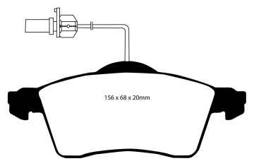 EBC Blackstuff Bremsbeläge DP1398 für VW Transporter T4 70XD 2.5 TDI Syncro vorne