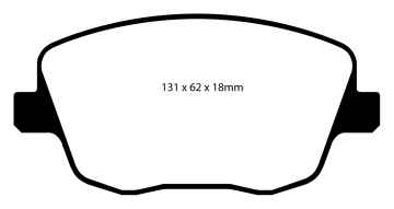 EBC Greenstuff 2000 Bremsbeläge DP21436 für Skoda Fabia 6Y2 1.4 TDI vorne