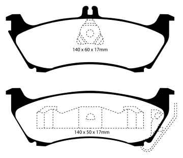 EBC Blackstuff Bremsbeläge DP1437 für Mercedes-Benz M-Klasse W163 ML 320 hinten