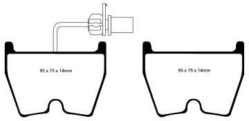 EBC Rennbremsbeläge RP-1 DP81513RP1 für Audi TT (3) FV3, FVP 2.0 TTS quattro vorne