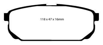 EBC Blackstuff Bremsbeläge DP1559 für Kia Sorento 1 JC 2.5 CRDi hinten