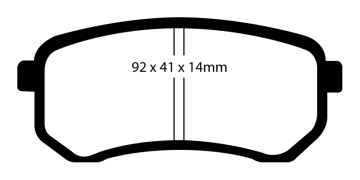 EBC Blackstuff Bremsbeläge DP1567 für Hyundai i10 PA 1.2 hinten