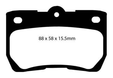 EBC Yellowstuff Bremsbeläge DP41586R für Lexus GS (3) GRS19_, UZS19_, GWS19_ 460 hinten