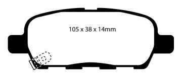 EBC Greenstuff 2000 Bremsbeläge DP21666 für Nissan Altima  3.5 hinten