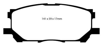 EBC Greenstuff 6000 Bremsbeläge DP61681 für Lexus RX (2)  300 vorne