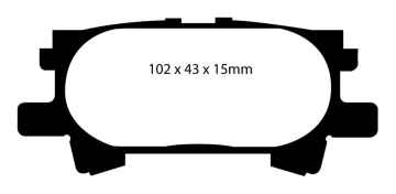 EBC Greenstuff 6000 Bremsbeläge DP61682 für Lexus RX (2)  300 hinten