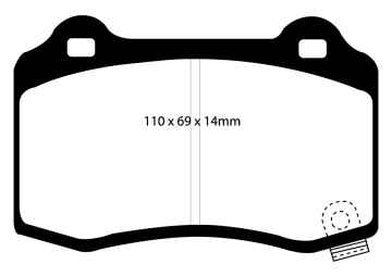 EBC Blackstuff Bremsbeläge DP1788 für Chrysler 300 C  6.1 SRT8 hinten