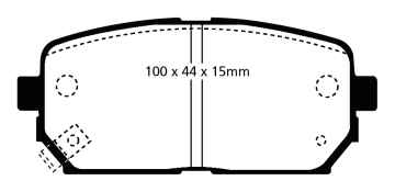 EBC Greenstuff 2000 Bremsbeläge DP21810 für Kia Carens 3 UN 2.0 CRDi 115 hinten