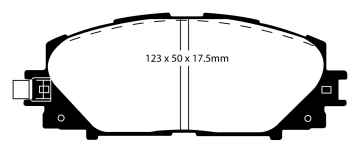 EBC Blackstuff Bremsbeläge DP1817 für Daihatsu Charade  1.33 vorne