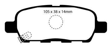 EBC Yellowstuff Bremsbeläge DP41955R für Nissan DS7 Crossback  2.5 dCi 4x4 hinten