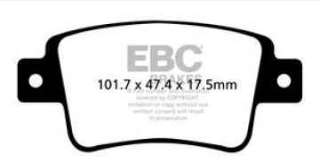 EBC Yellowstuff Bremsbeläge DP42101R für Fiat Punto EVO 199 1.4 hinten