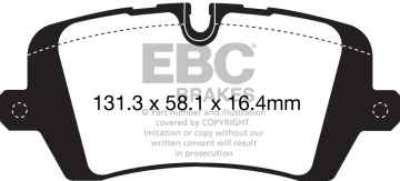 EBC Yellowstuff Bremsbeläge DP42161R für Land Rover Range Rover 4 L405 5.0 4x4 hinten