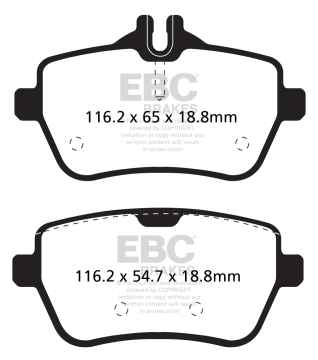 EBC Redstuff Bremsbeläge DP32180C für Mercedes-Benz S-Klasse W222, V222, X222 S 350 BlueTEC / d 4-matic (222.033 222.133) hinten