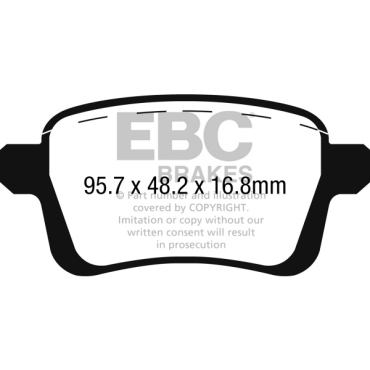 EBC Greenstuff 2000 Bremsbeläge DP22249 für Fiat 500L  1.4 hinten