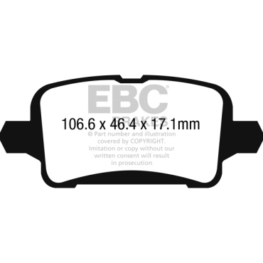 EBC Yellowstuff Bremsbeläge DP42268R für Opel Astra K K 1.0 hinten