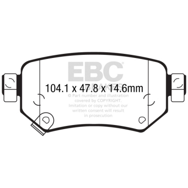 EBC Yellowstuff Bremsbeläge DP42287R für VW Golf 7 5G1, BQ1, BE1, BE2 2.2 D hinten