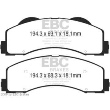 EBC Blackstuff Bremsbeläge DPX3034 für Ford F-150  4WD Electric H,B vorne