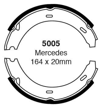 EBC Premium Handbremsbacken 5005 für Mercedes-Benz C-Klasse S203 C 240 4-matic