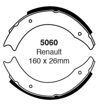 EBC Premium Bremsbacken 5060 für Renault 6 118 0.8 hinten