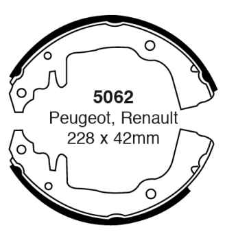 EBC Premium Bremsbacken 5062 für Renault 6 118 0.8 vorne