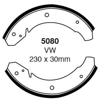 EBC Premium Bremsbacken 5080 für VW Käfer  1.1 hinten