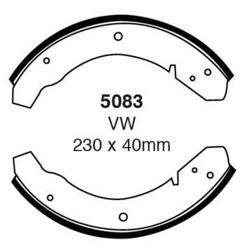 EBC Premium Bremsbacken 5083 für VW Käfer  1.1 vorne