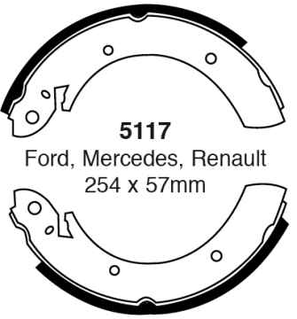 EBC Premium Bremsbacken 5117 für Renault Trafic TXX 1.7 hinten
