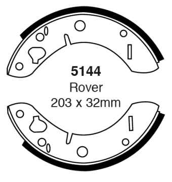 EBC Premium Bremsbacken 5144 für Austin 1000-Series MK 2  1300 GT , 1.3 hinten