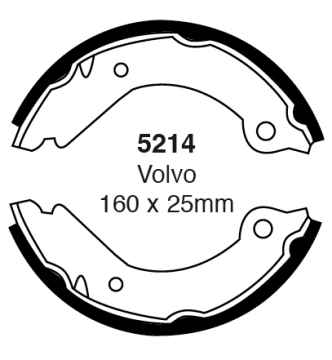 EBC Premium Bremsbacken 5214 für Volvo 940 (2) 944 2.3 ti