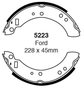 EBC Premium Bremsbacken 5223 für Ford Capri 3 GECP 2.8 Superinjection hinten