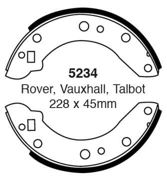 EBC Premium Bremsbacken 5234 für Triumph 2500  2500 TC hinten