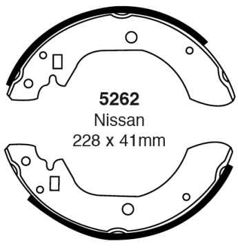 EBC Premium Bremsbacken 5262 für Nissan Bluebird 3 T72 , T12 2.0 hinten