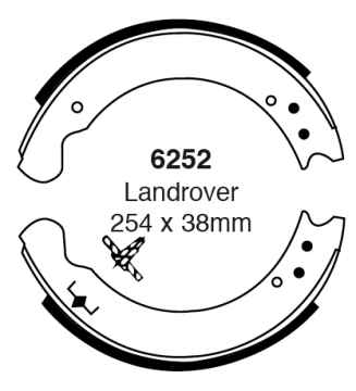 EBC Premium Bremsbacken 6252 für Land Rover Defender 90  2.5 vorne