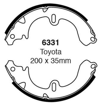 EBC Premium Bremsbacken 6331 für Toyota Carina 2 T17 1.6 hinten