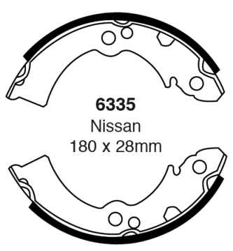 EBC Premium Bremsbacken 6335 für Nissan Micra I K10 1.2 hinten