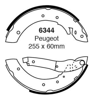 EBC Premium Bremsbacken 6344 für Peugeot 505 551D 2.2 GTI hinten