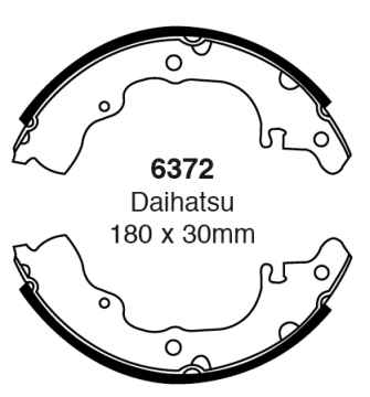 EBC Premium Bremsbacken 6372 für Daihatsu Charade 2 G11, G30 1.0 hinten