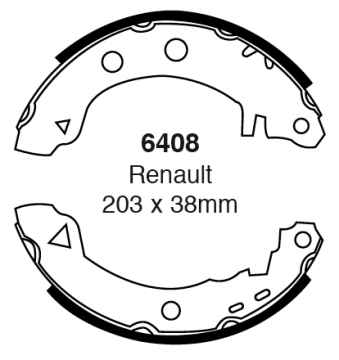 EBC Premium Bremsbacken 6408 für Renault 19 (2) Chamade L53 1.9 dT hinten