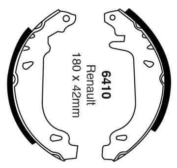 EBC Premium Bremsbacken 6410 für Renault 9 L42 1.6 D hinten