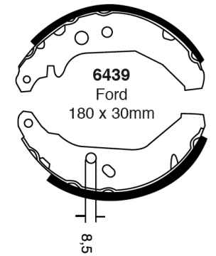 EBC Premium Bremsbacken 6439 für Suzuki Vitara ET, TA 2.0 V6 24V hinten