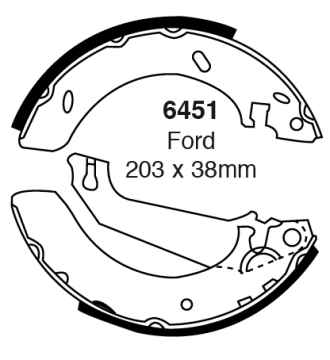 EBC Premium Bremsbacken 6451 für Ford Escort 5 GAL 1.4 hinten